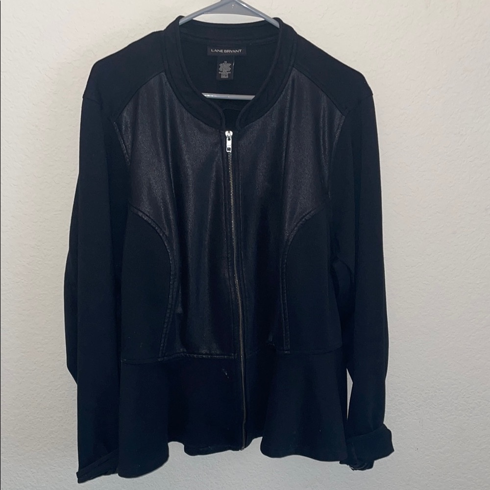 Lane Bryant Black Peplum Jacket